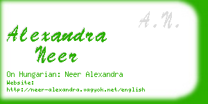 alexandra neer business card